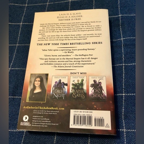 An Ember in the Ashes OG Cover by Sabaa Tahoe Paperback - Picture 2 of 3